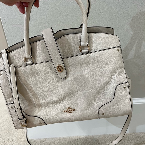 Brand new, never used coach handbag, off-white. - Picture 6 of 8